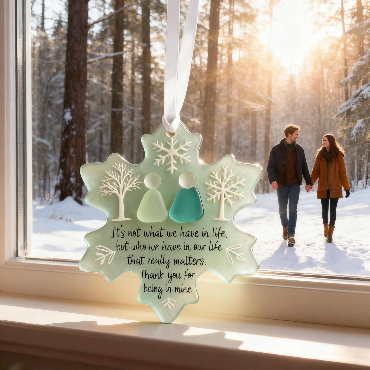 đ Snöflingor-formade havsglas vĂ€nskapsdekoration ââš formad av naturen & handgjorda! 1