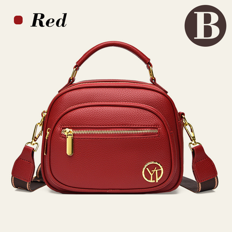 đ„het försĂ€ljningđ„Klassisk crossbody-vĂ€ska i lĂ€der med flera fack och funktioner