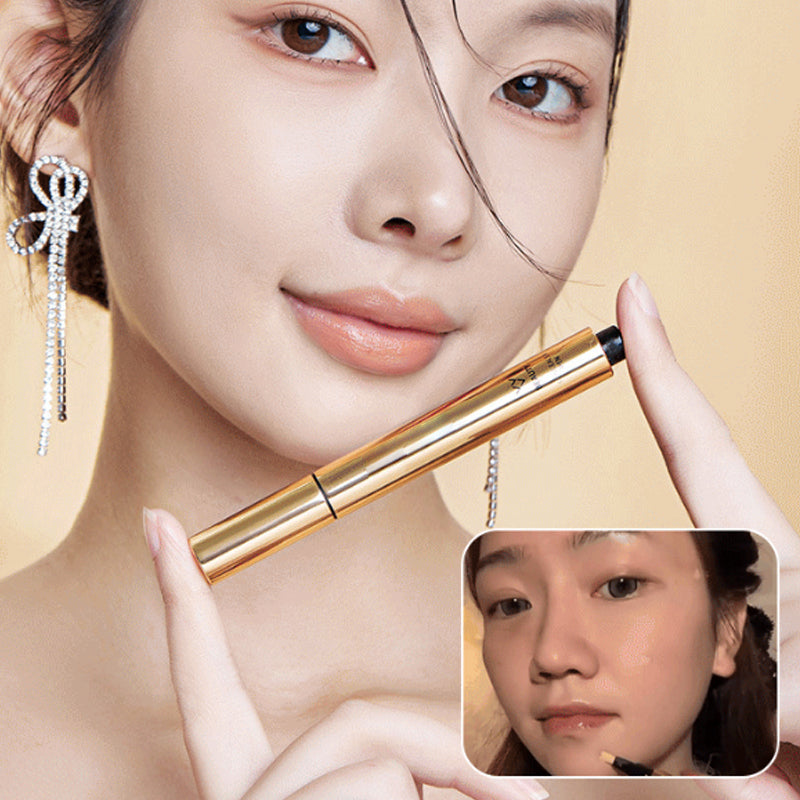 Press-Typ Concealer med Borste för Att Täcka Mörka Ringar och Fläckar