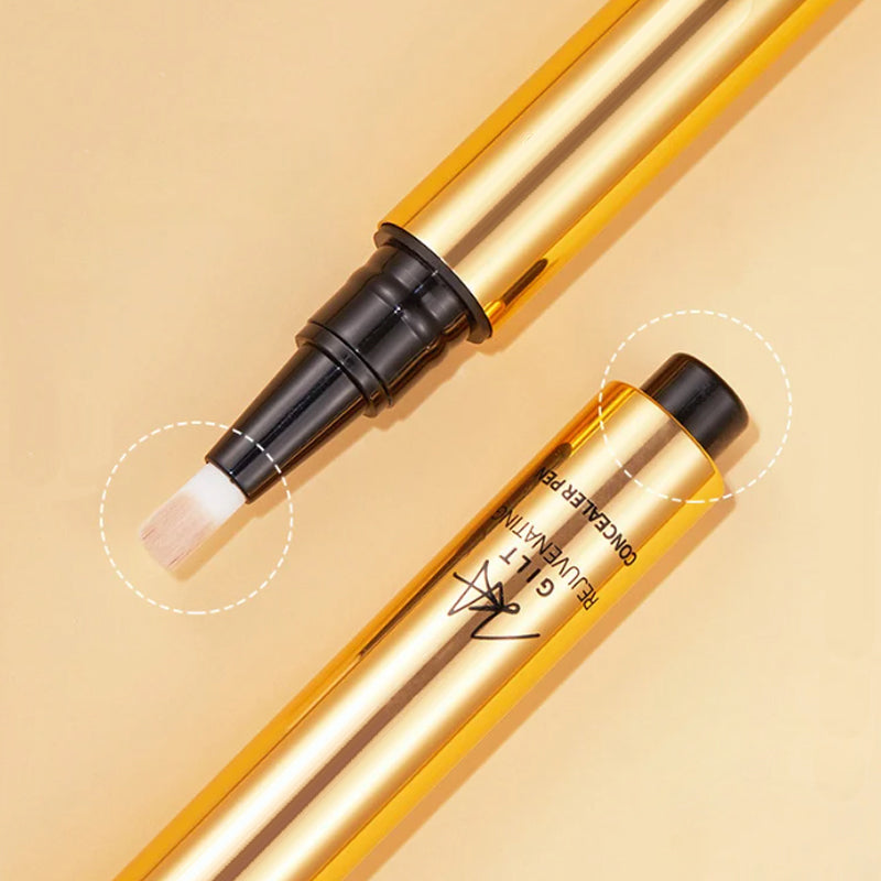 Press-Typ Concealer med Borste för Att Täcka Mörka Ringar och Fläckar