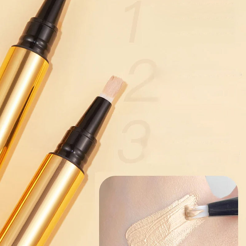 Press-Typ Concealer med Borste för Att Täcka Mörka Ringar och Fläckar