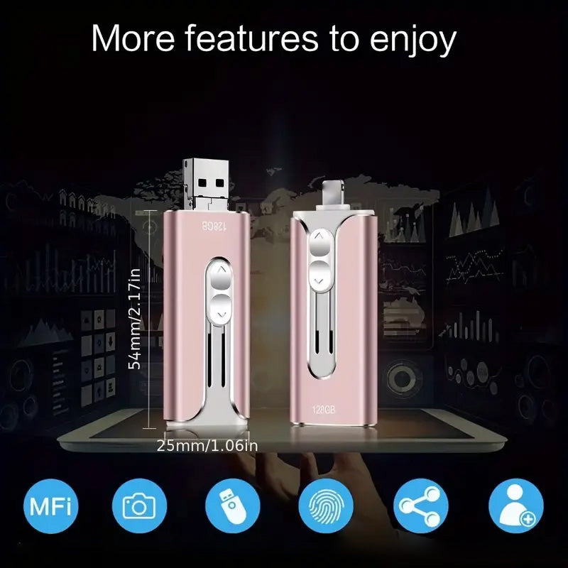 đTyp-C-grĂ€nssnitt för mobiltelefon USB-minne för Apple, Android, PC, lĂ€tt att bĂ€ra med sig (Limited Edition) đ„