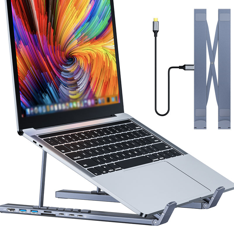 USB-C Dockningsstation Laptopställ med 4K HDMI