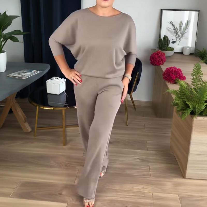 đ„Mest populĂ€rtđ„Hemkomfort + Business Elegance LĂ„ng kofta, topp och byxor, 3-delat set