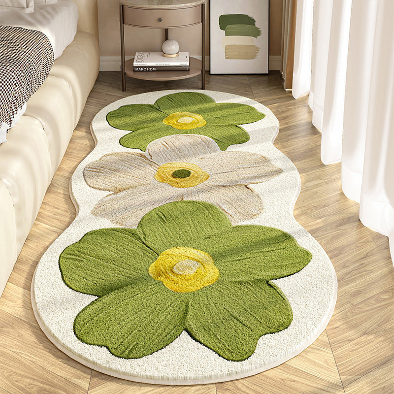 Mjuk matta med oregelbundet blommönster