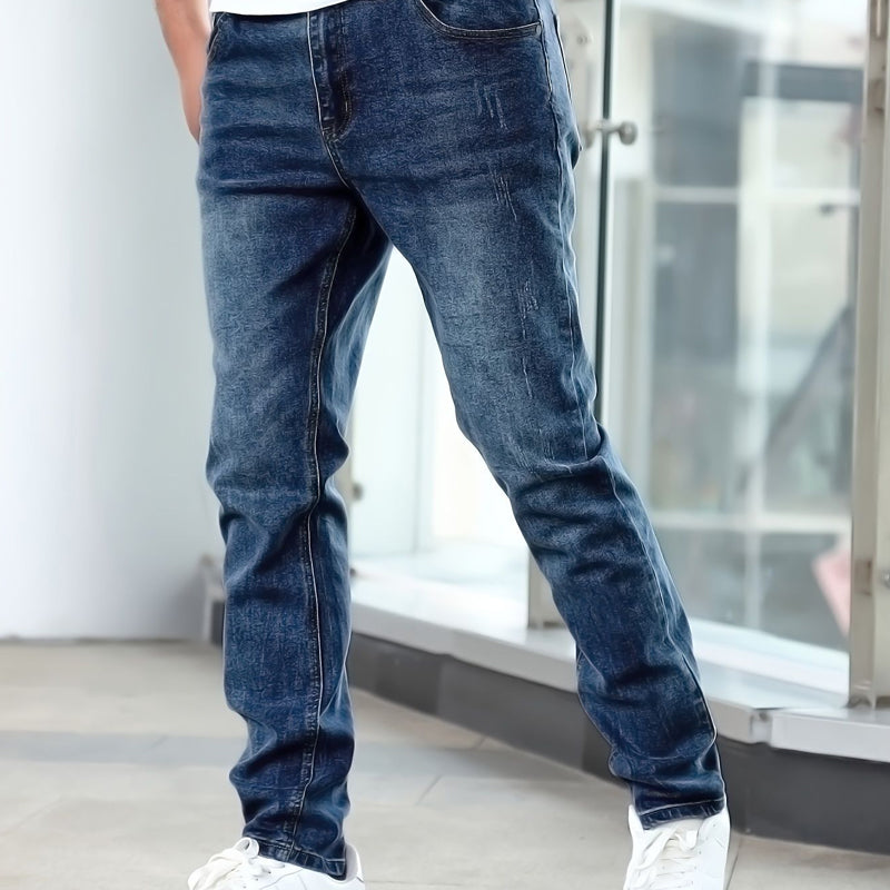 đ 50% RABATT! đ„ Moderna Stretchjeans i Slim Fit â Vintage-tvĂ€ttad, BekvĂ€m Stretch & Perfekt för Vardagsbruk đ