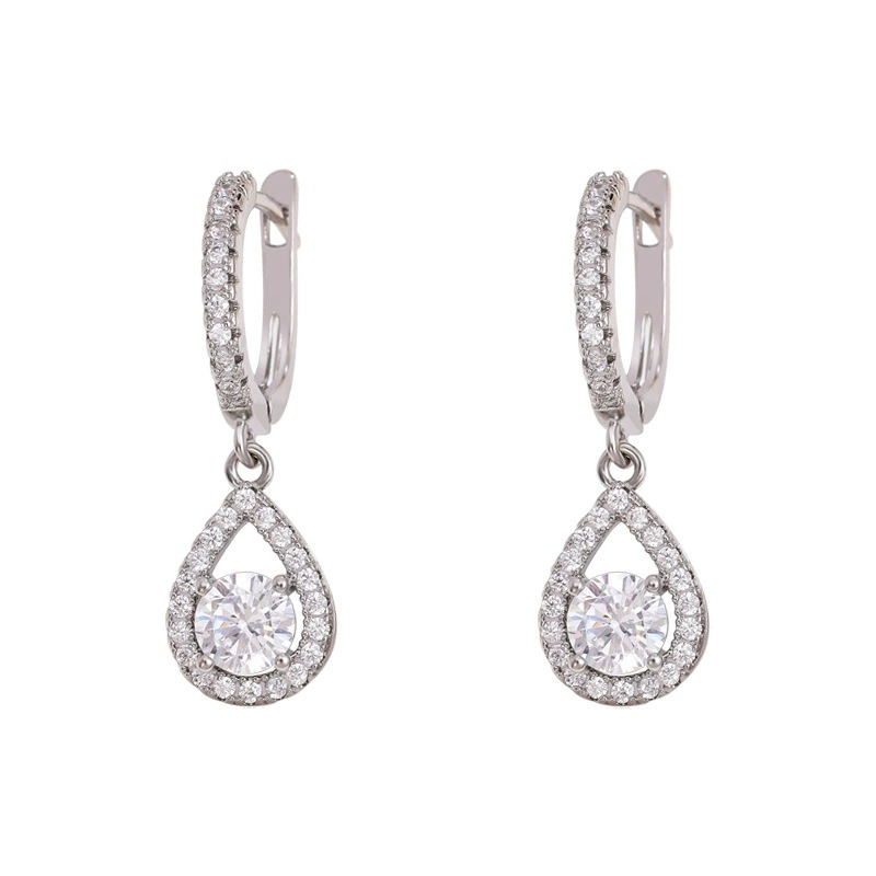 Eleganta Droppformade Dangle Hoop Örhängen
