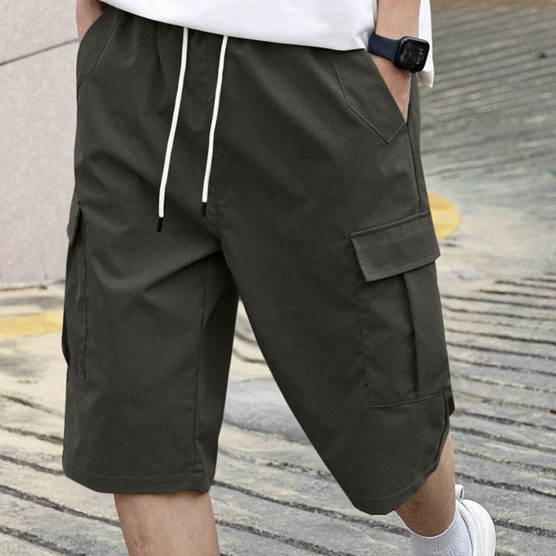 𩳠TIDSBEGRĂNSAT ERBJUDANDE 50% RABATT! âš Herr Cargoshorts â Dragsko, Flera Fickor, LĂ€ttvikt đââïž