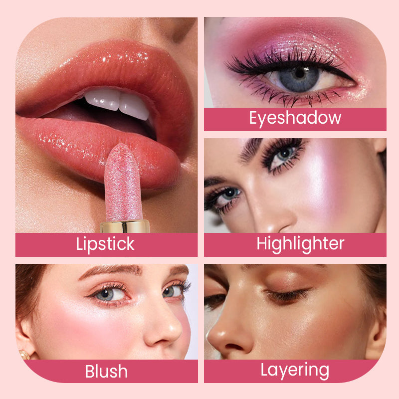 💋 KÖP 1 FÅR 1 GRATIS! ✨ GLITTERLÄPPSTIFT - Vattentät & Återfuktande, Långvarig Färg med Vitamin E, Perfekt för Fest och Vardag 🌟💄