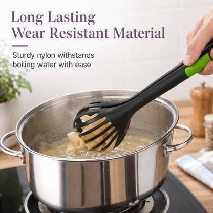 2-in-1 Egg Whisk and Food Tongs Kitchen Tool