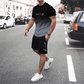 Herrset med t-shirt och shorts i gradientfärg