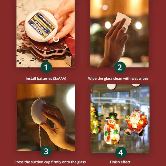 【🎅Julklappserbjudande】🎄Julbelysning för fönster - Köp 3 och få fri frakt