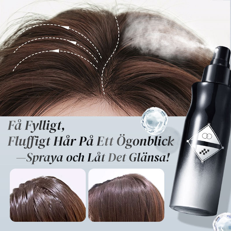 Volymgivande stylingspray för hår som lämnar in