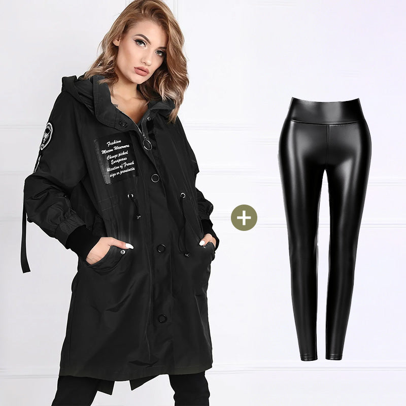⏳Retro arbetsklädesstyling ⏰Trendig långärmad huvjacka 🔥Begränsad tid för leverans av byxor för kvinnor