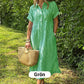 👗💗 Randig Lång V-ringad Skjortklänning för Kvinnor – Sommarrea – Luftig & Bekväm, Klassisk Look & Perfekt för Varma Dagar ☀️
