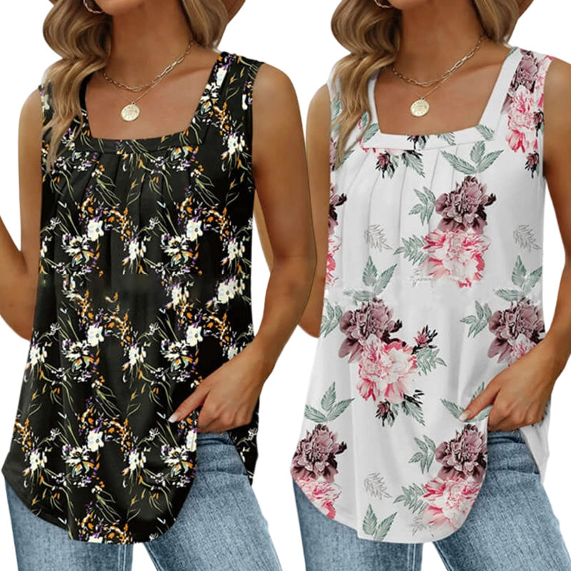 👚 50% RABATT! 🔥 Ärmlös linne med fyrkantig halsringning – Enkel, smart & hållbar – din vardagsklädsel, uppgraderad ✨