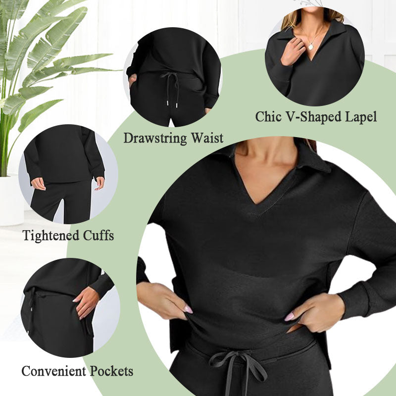💖2-delade set för kvinnor Outfits Casual långärmade sweatshirts Set