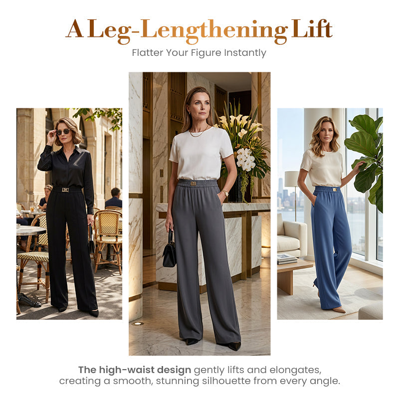 ⏳Tidsbegränsat erbjudande: 50 % rabatt⏰Stretchbyxor med hög midja och perfekt fall👖