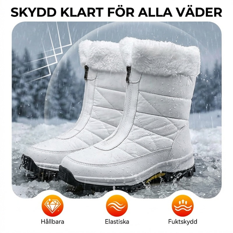👢 60% RABATT NU! ✨ Dam Halkfria Varma Snöstövlar - Vattentät Termisk Isolation med Dragkedja för Extremt Kallt Väder ❄️🔒
