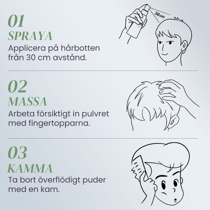 Volymgivande stylingspray för hår som lämnar in