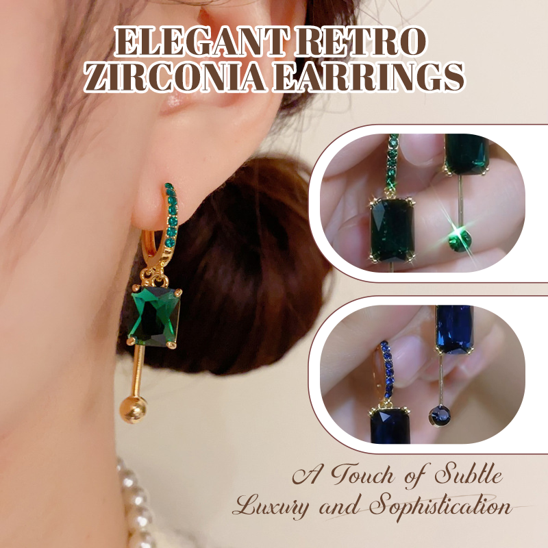 💎 BEGRÄNSAD TID 50% RABATT! ✨ Vintage Syntetisk Diamant Hängörhängen – Clip-On, Elegant Dangle ✨