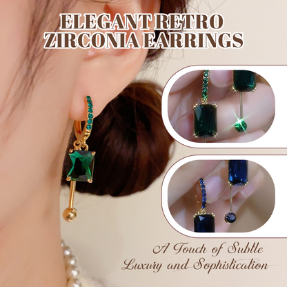 💎 BEGRÄNSAD TID 50% RABATT! ✨ Vintage Syntetisk Diamant Hängörhängen – Clip-On, Elegant Dangle ✨