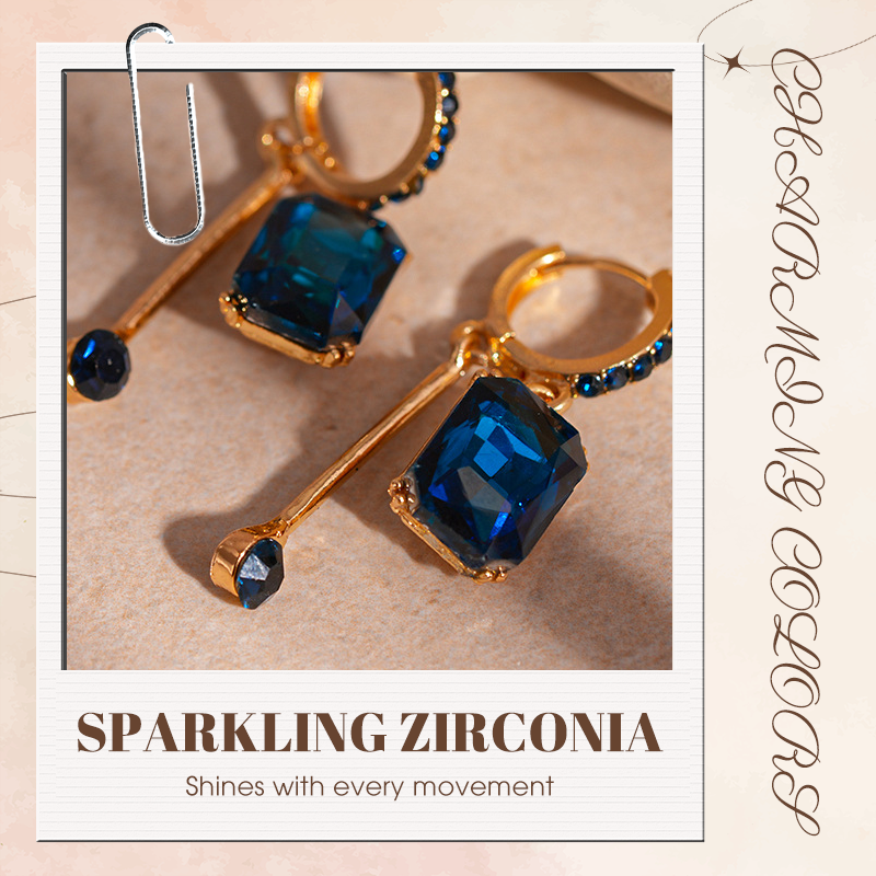 💎 BEGRÄNSAD TID 50% RABATT! ✨ Vintage Syntetisk Diamant Hängörhängen – Clip-On, Elegant Dangle ✨