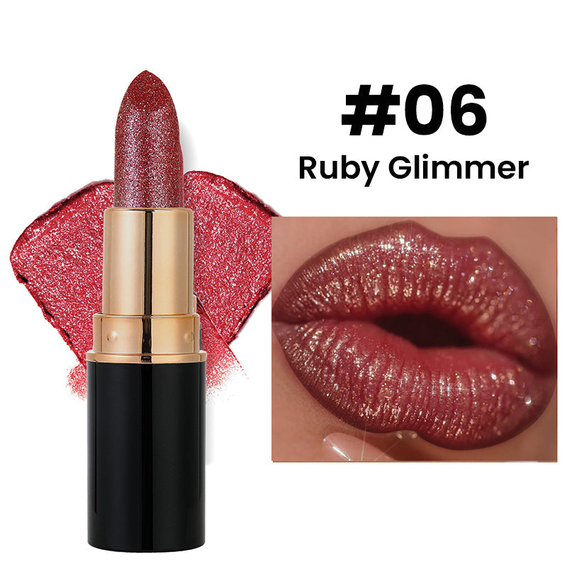 💋 KÖP 1 FÅR 1 GRATIS! ✨ GLITTERLÄPPSTIFT - Vattentät & Återfuktande, Långvarig Färg med Vitamin E, Perfekt för Fest och Vardag 🌟💄