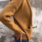 💗Rundhalsad stickad jacka med dragkedja🧥