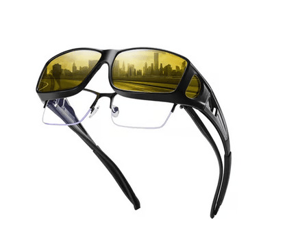 👓 KÖP 2 FÅR 1 GRATIS! 🔥 Mörkerseende Körglasögon - Antireflexbehandlade & Polariserade, Perfekt för Nattkörning ✨