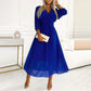 🔥💃Lättviktsklänning i chiffong med V-ring för kvinnor
