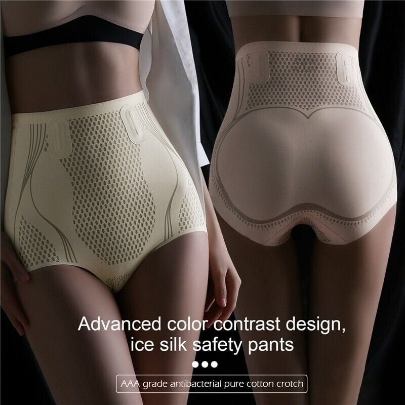 🎁 Is-silke andningsbara mag- och höftformande shorts
