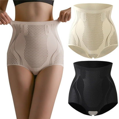 🎁 Is-silke andningsbara mag- och höftformande shorts