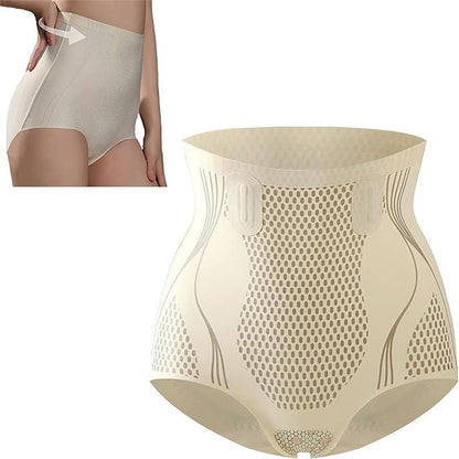 🎁 Is-silke andningsbara mag- och höftformande shorts