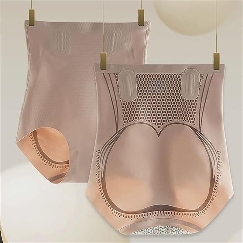 🎁 Is-silke andningsbara mag- och höftformande shorts