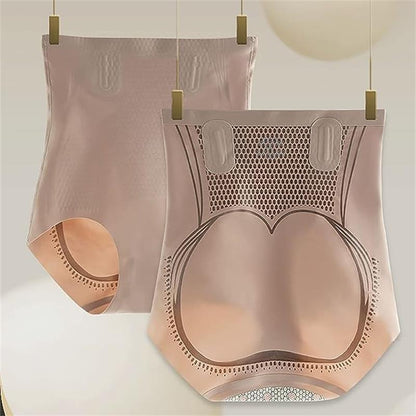 🎁 Is-silke andningsbara mag- och höftformande shorts