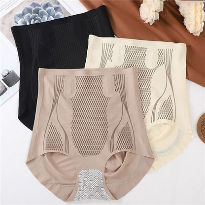 🎁 Is-silke andningsbara mag- och höftformande shorts