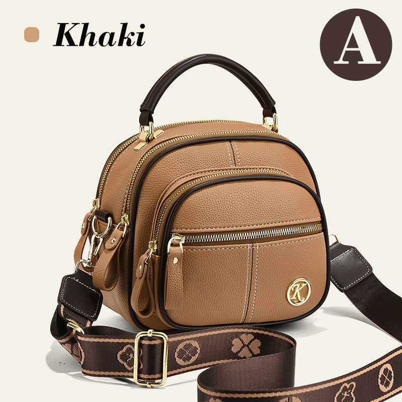 🔥het försäljning🔥Klassisk crossbody-väska i läder med flera fack och funktioner