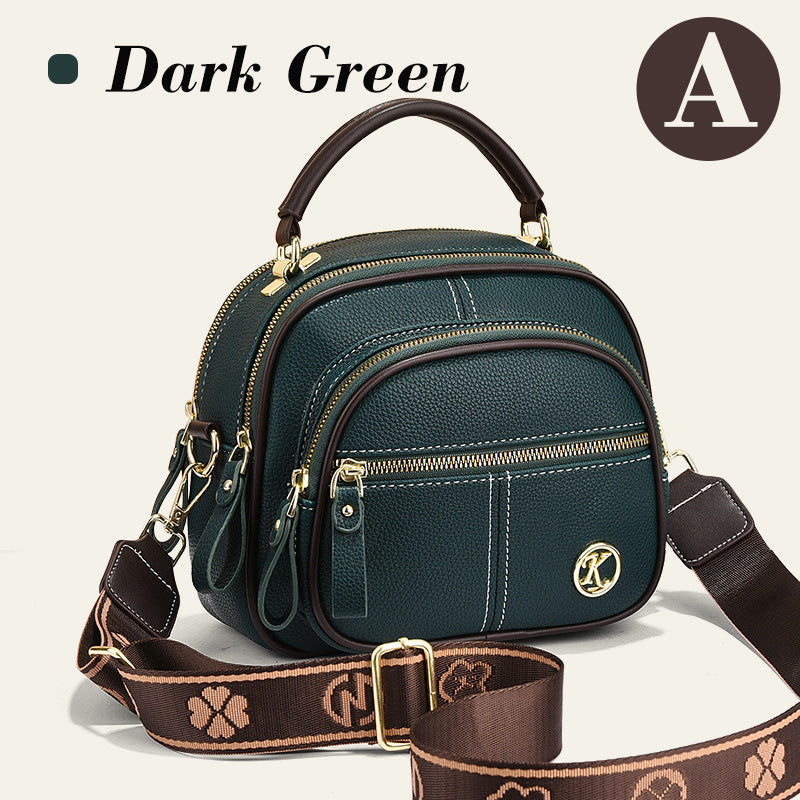 🔥het försäljning🔥Klassisk crossbody-väska i läder med flera fack och funktioner