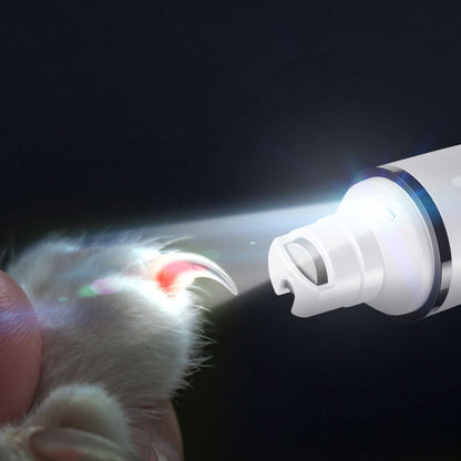 🐾 Super Tyst Nagelkvarn för Husdjur med LED-lampa