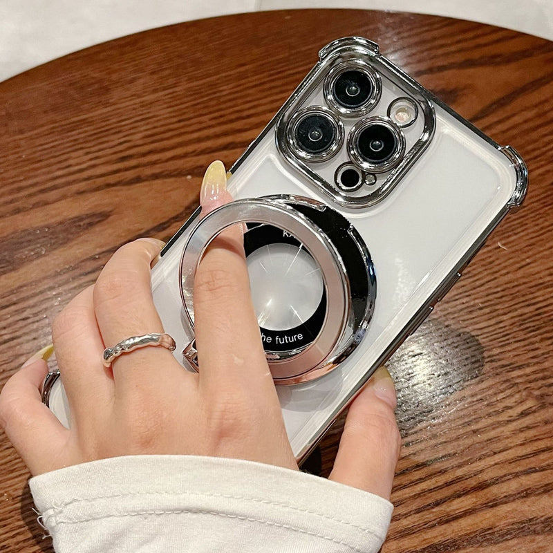Magnetiskt Linsskyddande For Iphone Mobilskal med Ställ