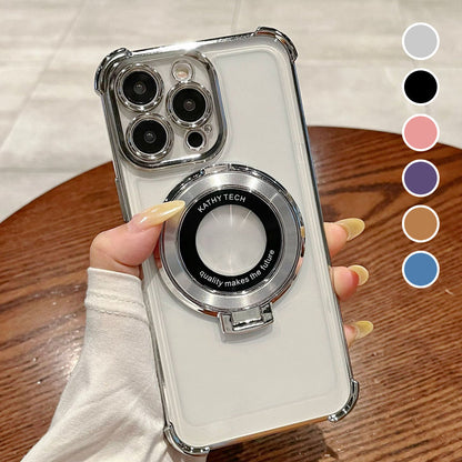 Magnetiskt Linsskyddande For Iphone Mobilskal med Ställ