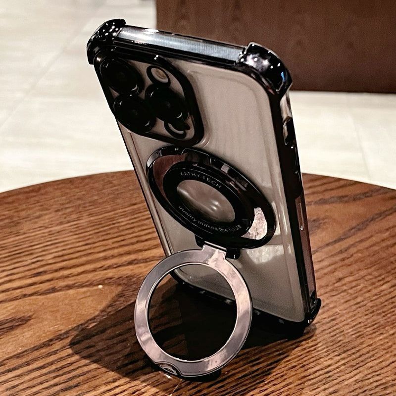 Magnetiskt Linsskyddande For Iphone Mobilskal med Ställ