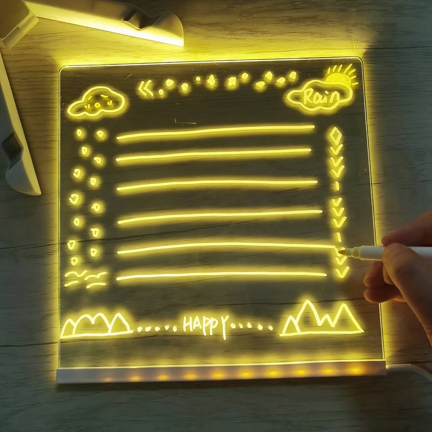 🎨Kreativ Omskrivbar Akryl LED Anslagstavla
