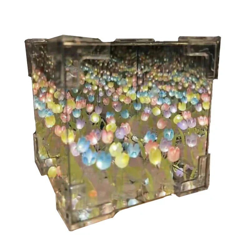 🎁Magic Cube DIY tulpan-spegellampa