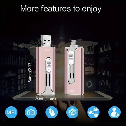 🚀Typ-C-gränssnitt för mobiltelefon USB-minne för Apple, Android, PC, lätt att bära med sig (Limited Edition) 💥