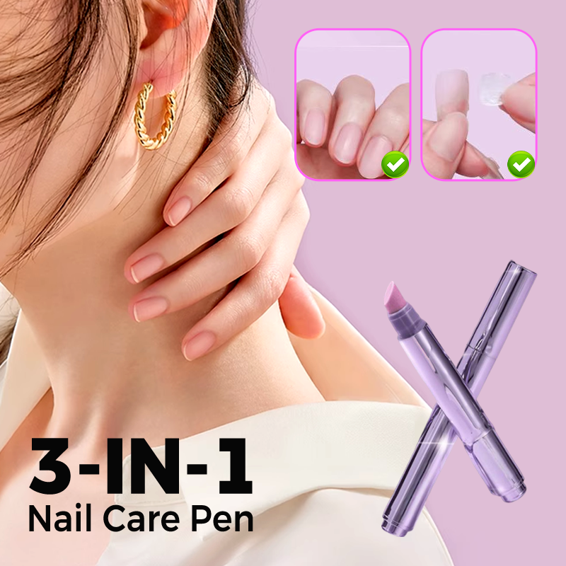 💅 KÖP 1 FÅ 1! ✨ 3-i-1 Nagelvårdspenna - Elektrisk Våtbörste, Buffert och Nagelrengöring med USB-laddning för Hemmamanikyr ✨🔧