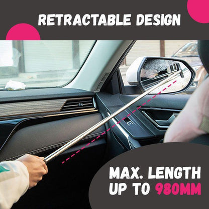 🚗💦 Retractable Side-Mirror Wiper – Extendable, Compact, Water Removal