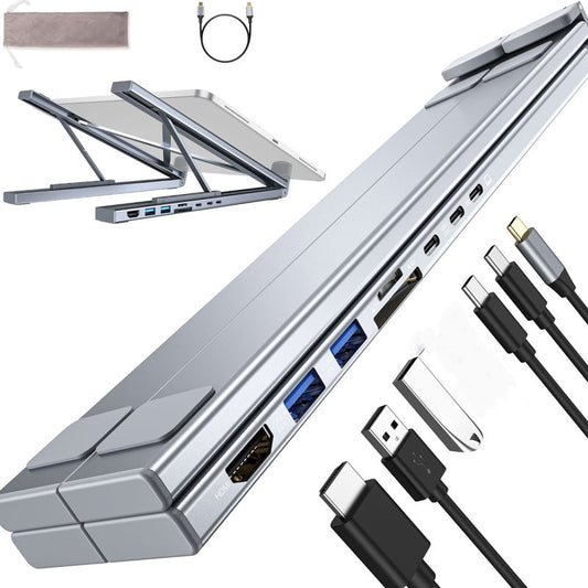 USB-C Dockningsstation Laptopställ med 4K HDMI