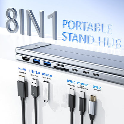 USB-C Dockningsstation Laptopställ med 4K HDMI